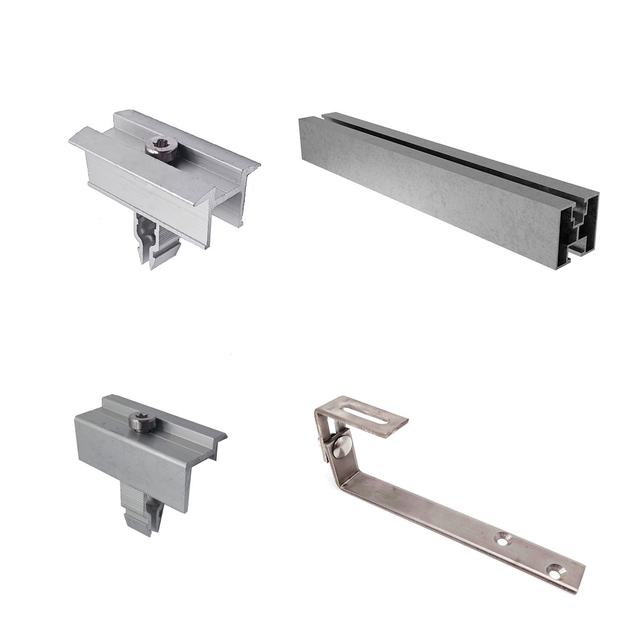 Solar Panel Mounting Bracket with Tile Roof Hook for Asphalt Shingle Roof Mounting Structure 