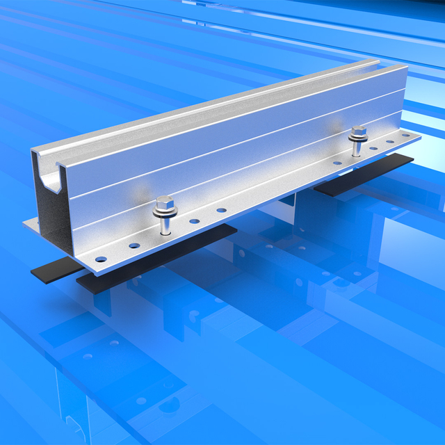Aluminum Mini Rail Solar Panel Mount Racking Bracket Kit for Metal Roof Mounting Structure System