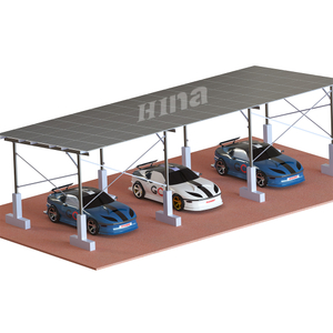 Solar Carport Mounting System Dual-pos Concrete Footing Solar Carport Racking