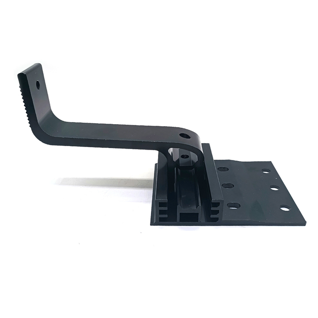 Aluminum Black Bracket Solar Tile Roof Hook Solution For Solar Power System For Home