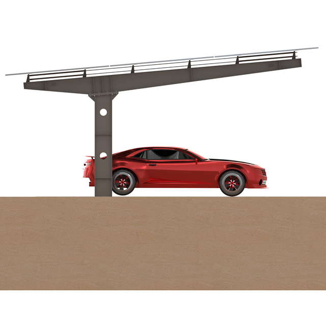 Solar Panel Single-Sided Single Column HDG Steel Solar Carport Mounting System