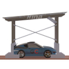Solar Carport Mounting System Dual-pos Concrete Footing Solar Carport Racking