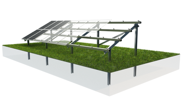 Solar Panel Ground Mounting System with C Channel Steel Support