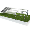Solar Panels Ground Solar Mounting Structure with Concrete Block Foundationa