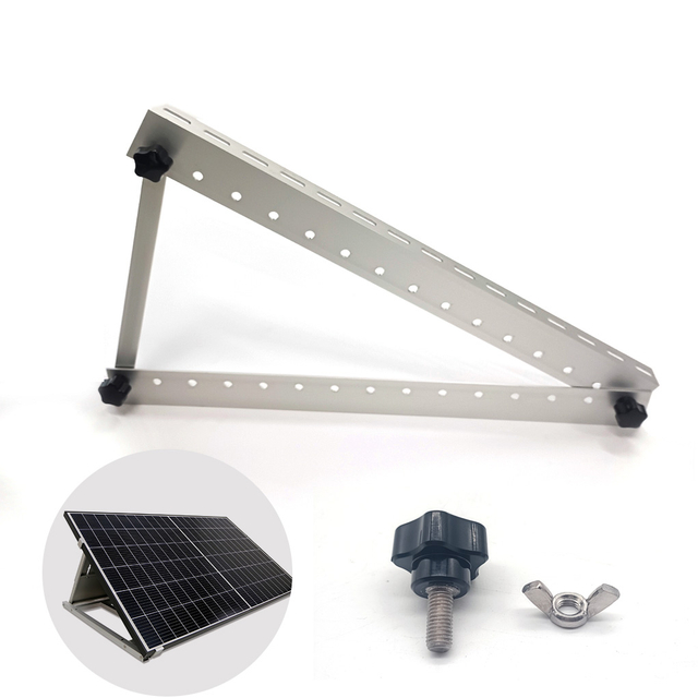 Adjustable Solar Flat Roof Mounting System Aluminum Triangle Brackets