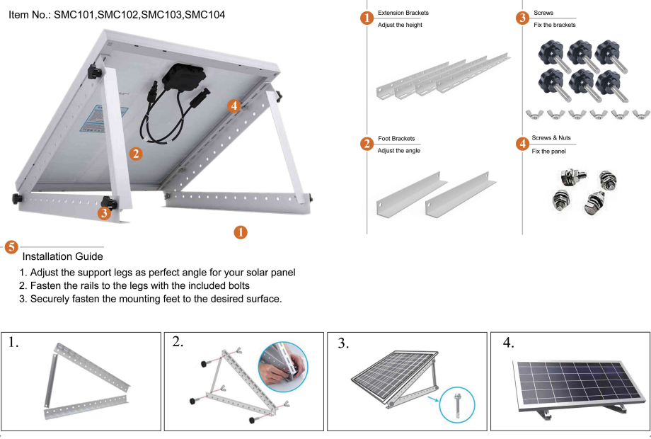 an installation guide for a solar panel mounting system