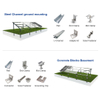 Solar Panels Ground Solar Mounting Structure with Concrete Block Foundationa