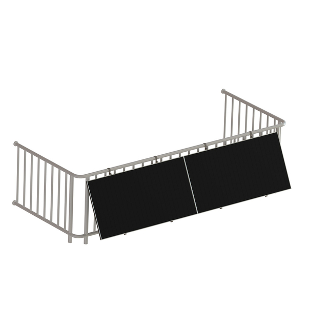 2-Panel Balcony Mount Easy Install Solar Balcony Solar System with 800W Microinverter