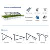 Solar Panels Ground Solar Mounting Structure with Concrete Block Foundationa
