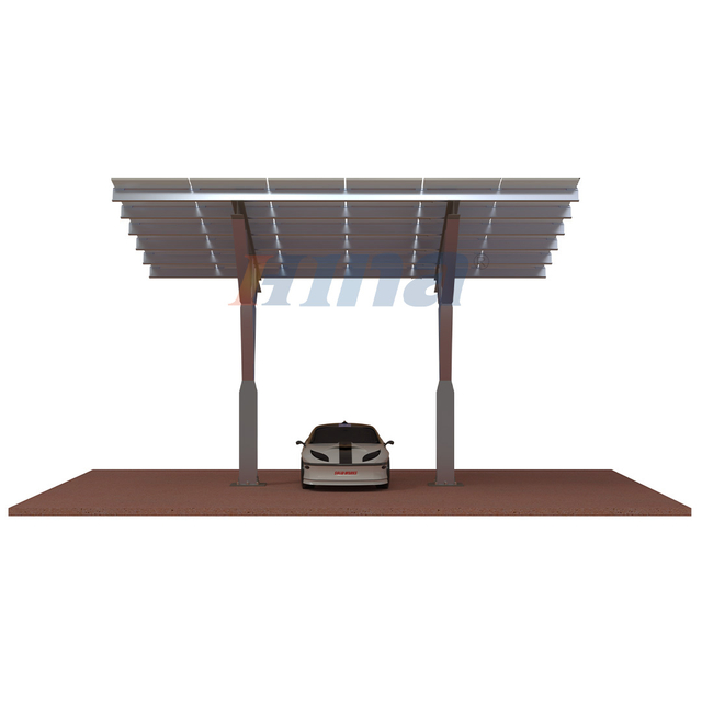  Solar Panel Carport Structure Customized Y Shaped Solar Carport Mount for Car Parking