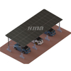 Solar Carport Mounting System Dual-pos Concrete Footing Solar Carport Racking