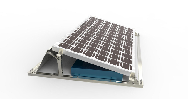 Adjustable PV Solar Flat Roof Mounting Bracket Solar Power System Aluminum Racking for Home