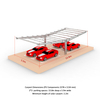 Y Type Structure Solar PV Carport Mounting Brackets System Solar Carport Structure