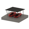 Solar Panel N Type Columns Carport Mounting Structure for Car Parking